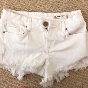 blank nyc white jean shorts
